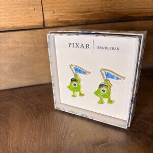 Pixar x BaubleBar Monsters University Mike Wazowski Stud Earrings (New in Box)